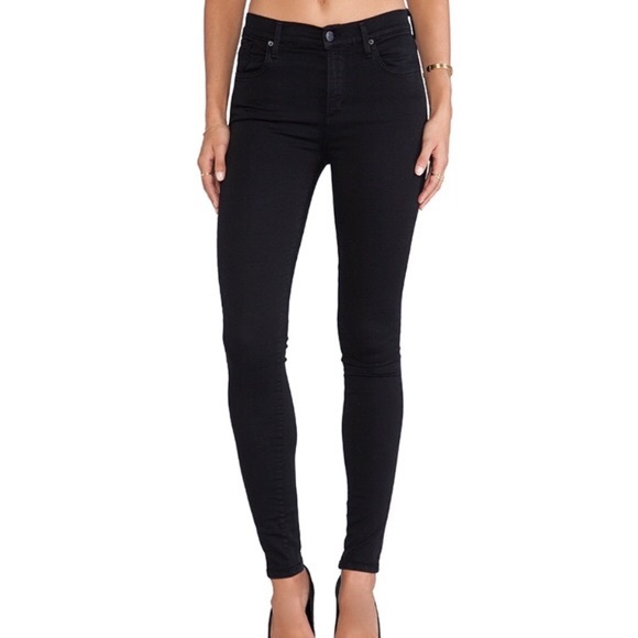 Agolde Sophie High Rise Skinny jean - size 24 - color Luxe (black) - Picture 1 of 3